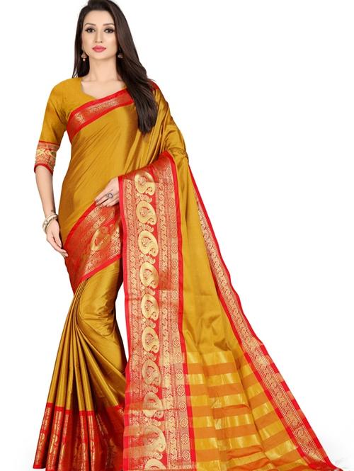 umanta women's pure silk fancy sarees with blouse piece - 18213946 - Very Small Image - 1