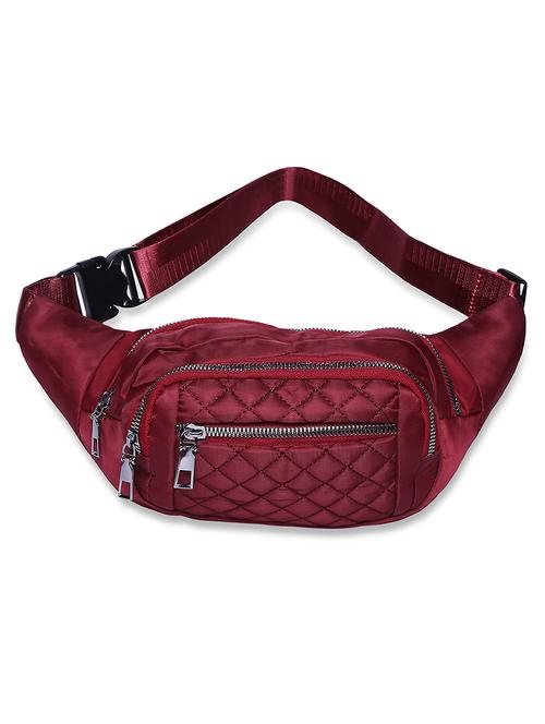 maroon leatherette (pu) regular pouch - 18214030 - Very Small Image - 1