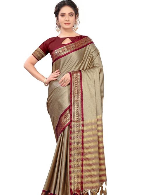 umanta women's pure silk fancy sarees with blouse piece - 18214098 - Very Small Image - 1