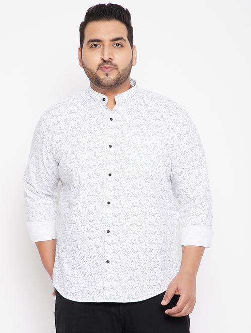 mens micro print casual shirt - 18215165 - Very Small Image - 1