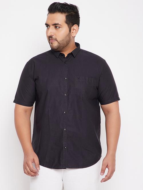 dark-blue solid casual shirt - 18215211 - Very Small Image - 1