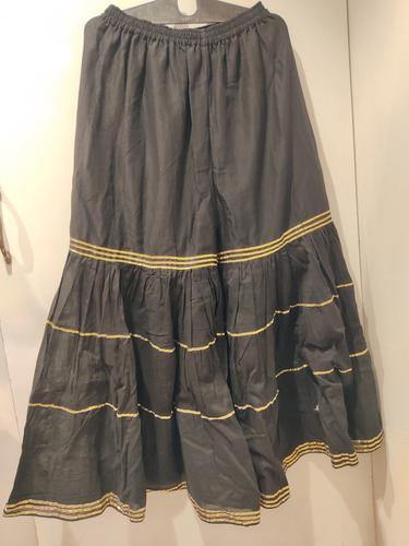 ladies cotton garara black color printed - 18215801 - Very Small Image - 1