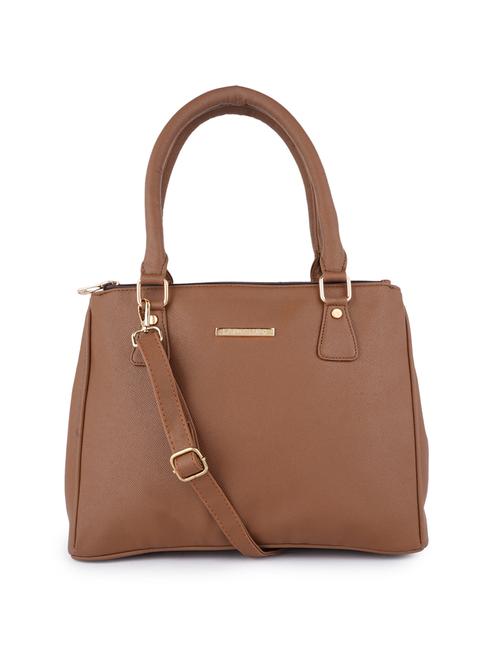 brown leatherette (pu) handbag - 18215951 - Very Small Image - 1