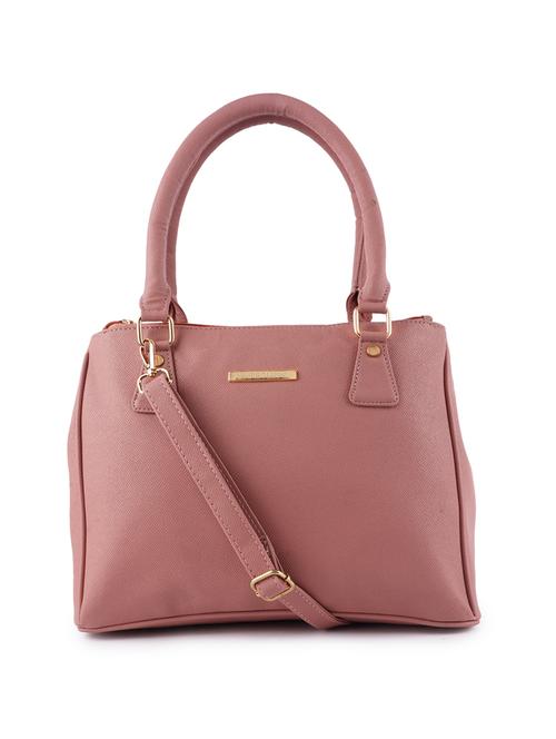 pink leatherette (pu) handbag - 18215953 - Very Small Image - 1
