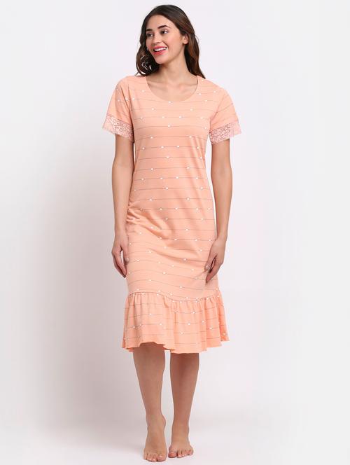 round neck printed sleepshirt - 18215989 - Very Small Image - 1