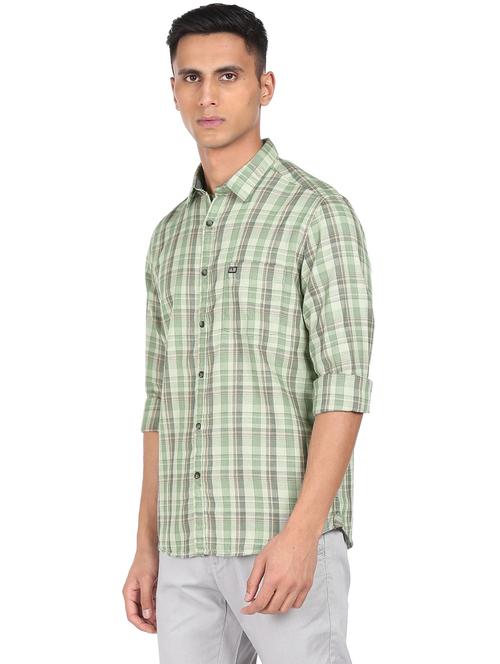 mens checks casual shirt - 18216540 - Very Small Image - 1