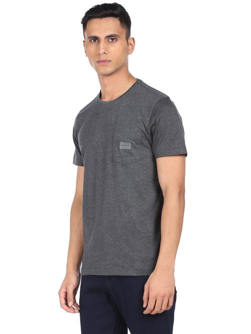 grey melange t-shirt - 18216670 - Very Small Image - 1
