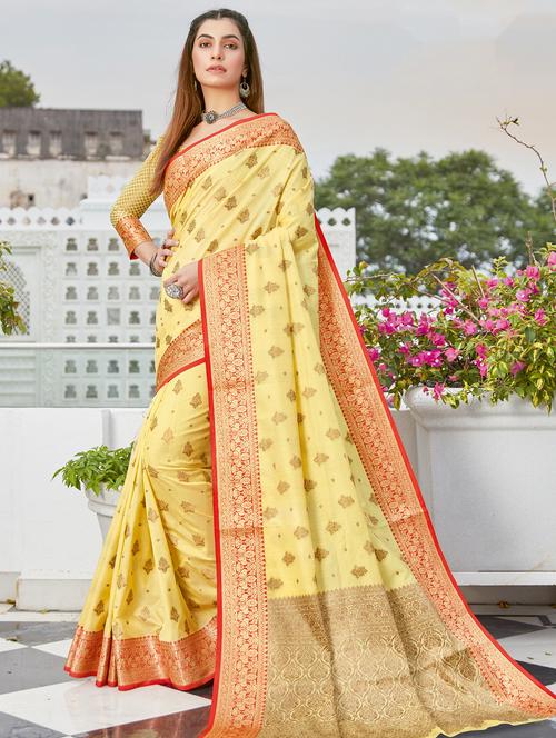 women's banarasi saree with blouse - 18217287 - Very Small Image - 1