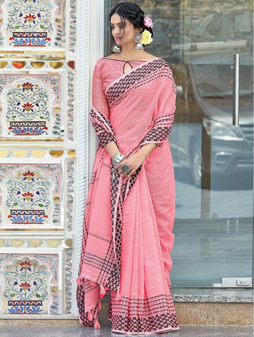 zari work woven saree - 18217316 - Very Small Image - 1