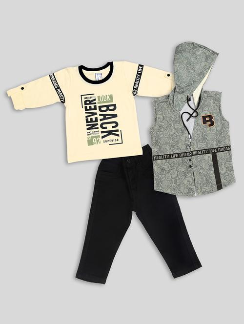 typography print t-shirt full length set with sweatshirt - 18217640 - Very Small Image - 1