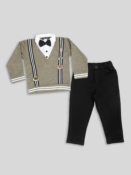 boys colour block full length trouser sets - 18217643 - Very Small Image - 1