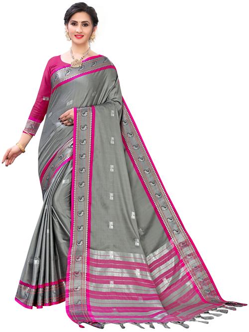 umanta women's pure silk fancy sarees with blouse piece - 18218123 - Very Small Image - 1