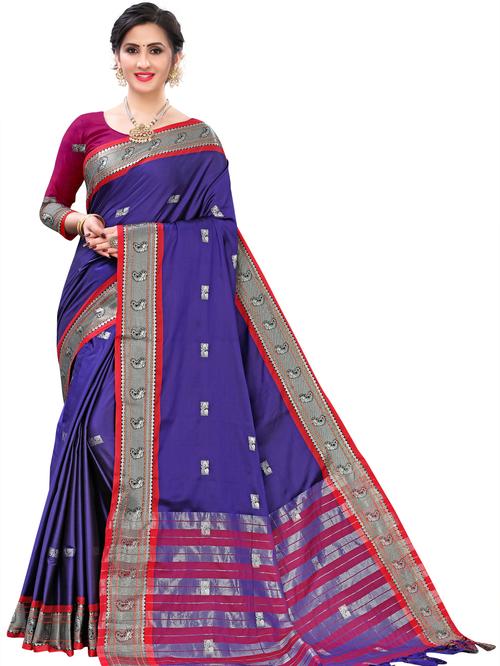 umanta women's pure silk fancy sarees with blouse piece - 18218124 - Very Small Image - 1