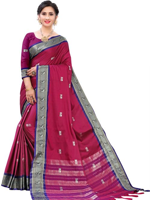 umanta women's pure silk fancy sarees with blouse piece - 18218125 - Very Small Image - 1