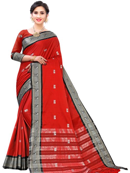 umanta women's pure silk fancy sarees with blouse piece - 18218126 - Very Small Image - 1