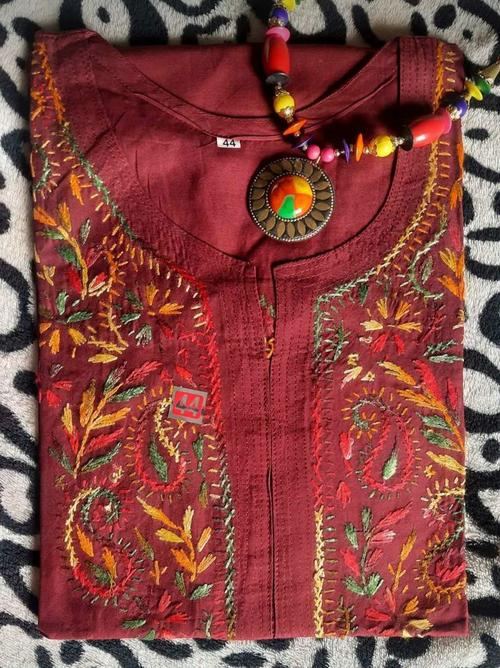 exclusive threads embroidery works kurtis - 18218127 - Very Small Image - 1