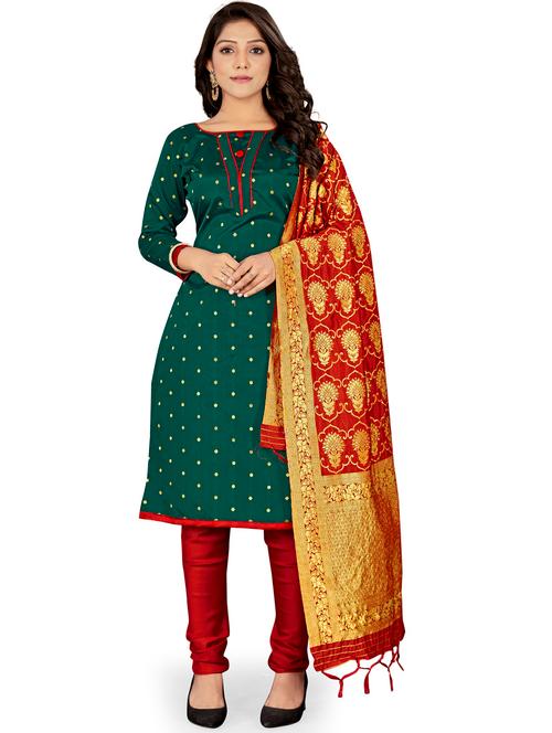 green unstitched suit set - 18218237 - Very Small Image - 1