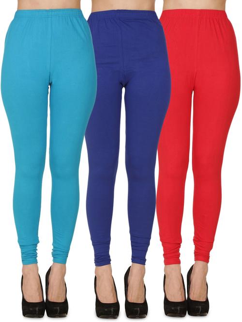 pack of 3 solid full length legging - 18218708 - Very Small Image - 1