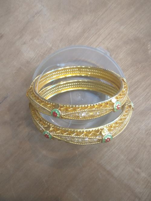 ladies bangles gold color - 18218728 - Very Small Image - 1