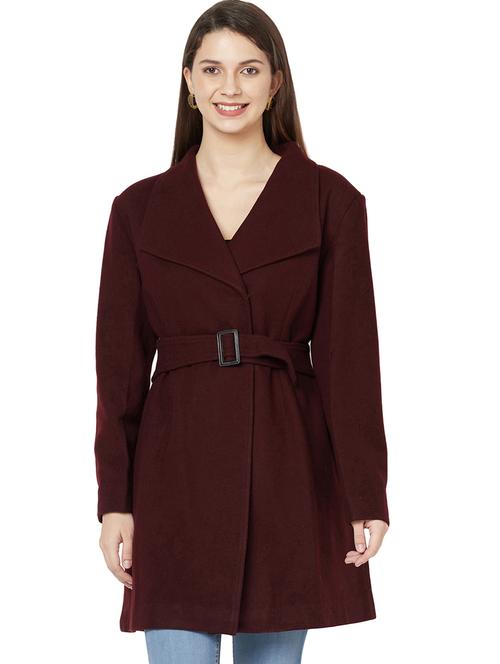 lapel neck belted trench/overcoat coat - 18219157 - Very Small Image - 1