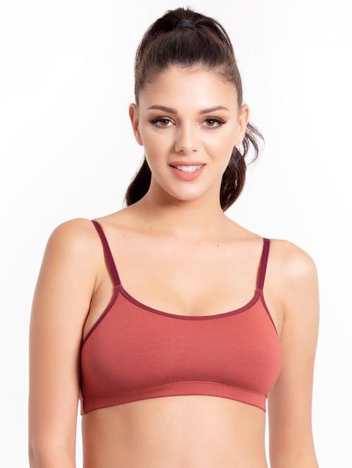 brown solid sports bra - 18219233 - Very Small Image - 1