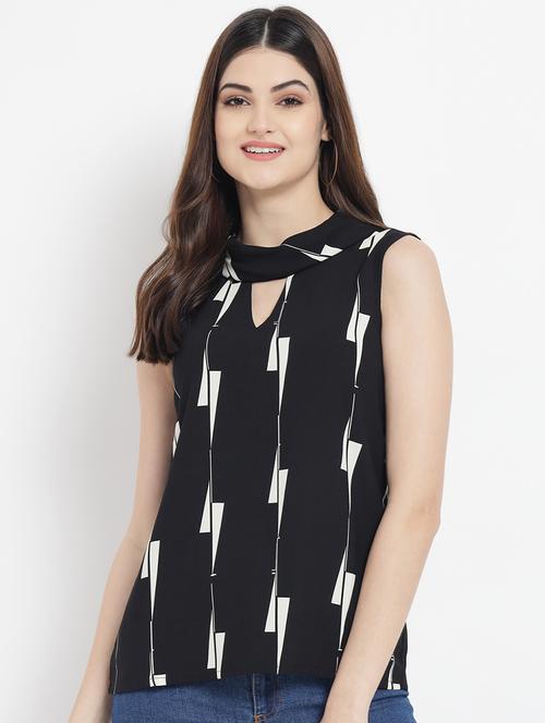 key hole neck printed top - 18219496 - Very Small Image - 1