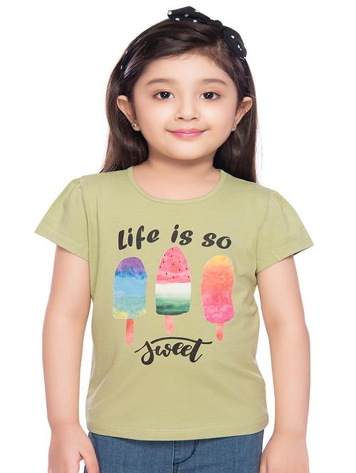 green printed regular tee - 18219560 - Very Small Image - 1