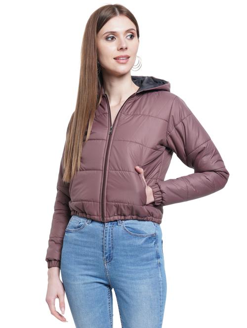 hooded neck quilted jacket - 18219613 - Very Small Image - 1