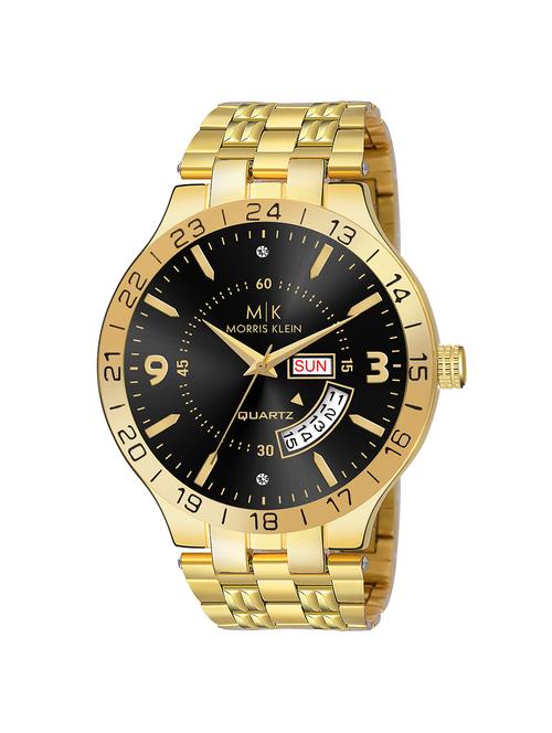 mk-1035 original gold plated day & date functioning analog watch - 18220307 - Very Small Image - 1