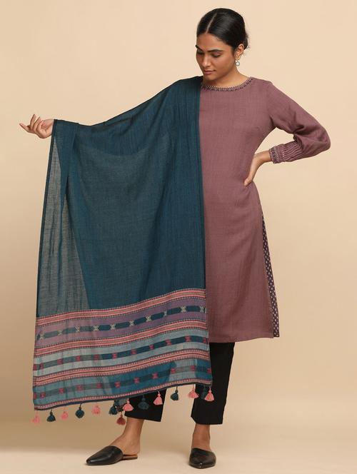 women's teal shawl - 18220651 - Very Small Image - 1