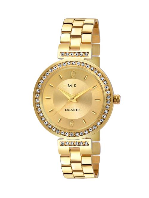 mk-13 original gold plated day & date analog watch - 18220776 - Very Small Image - 1