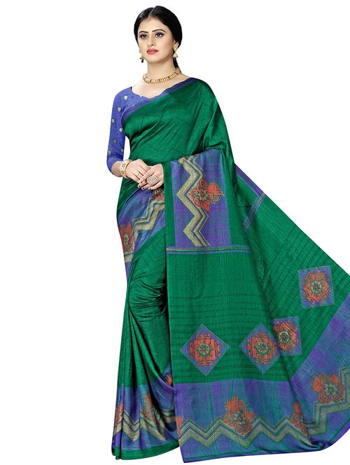 chevron printed saree with blouse - 18220873 - Very Small Image - 1