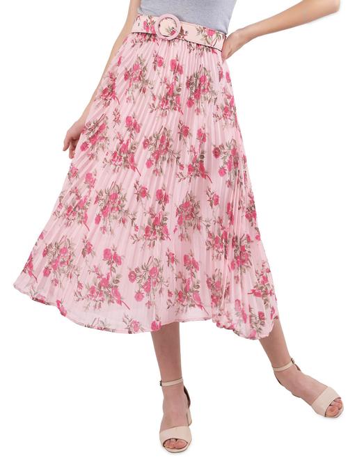 high rise printed flared skirt - 18221218 - Very Small Image - 1