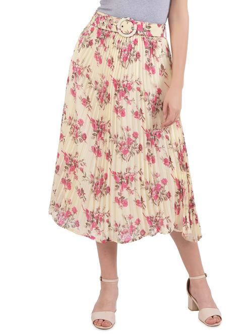 high rise printed flared skirt - 18221219 - Very Small Image - 1
