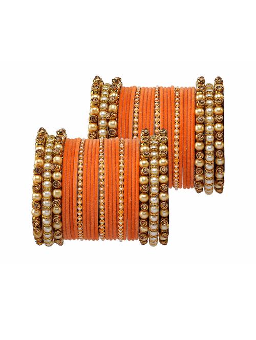 pearl and crystal stone metal bangle set pack of 50 - 18221610 - Very Small Image - 1