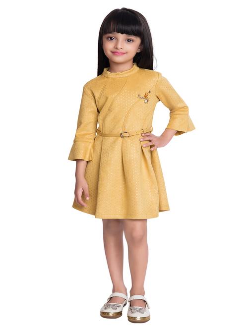 yellow polka dots frock - 18221873 - Very Small Image - 1