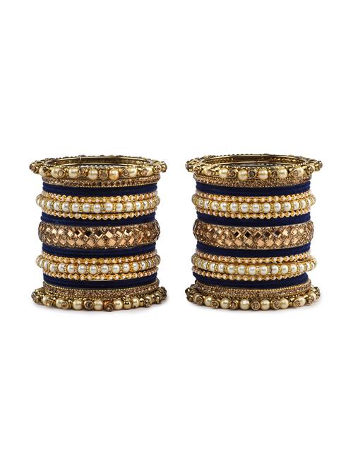 heavy rich pearl stone work antique stylish bangle set - 18221966 - Very Small Image - 1
