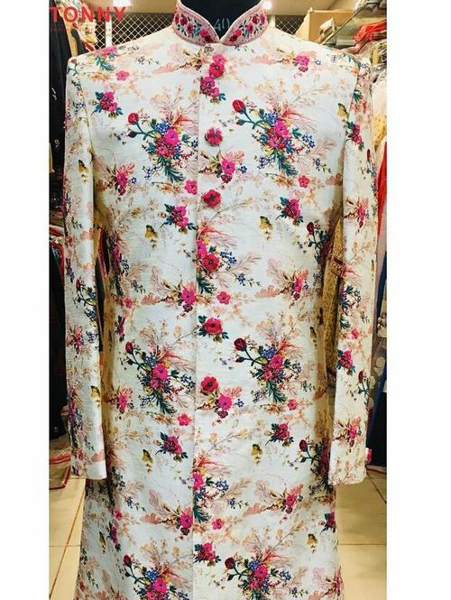 groom silk sherwani - 18222390 - Very Small Image - 1