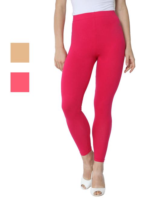 set of 3 solid leggings - 18223010 - Very Small Image - 1