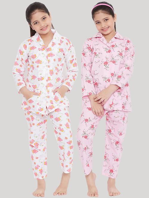 pack of 2 printed nightwear pajama set - 18223608 - Very Small Image - 1