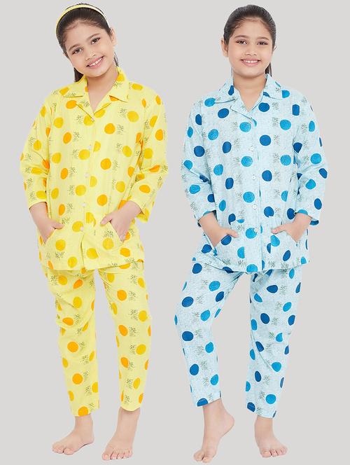 pack of 2 printed nightwear pajama set - 18223623 - Very Small Image - 1
