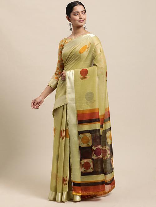 polka dots saree with blouse - 18223699 - Very Small Image - 1
