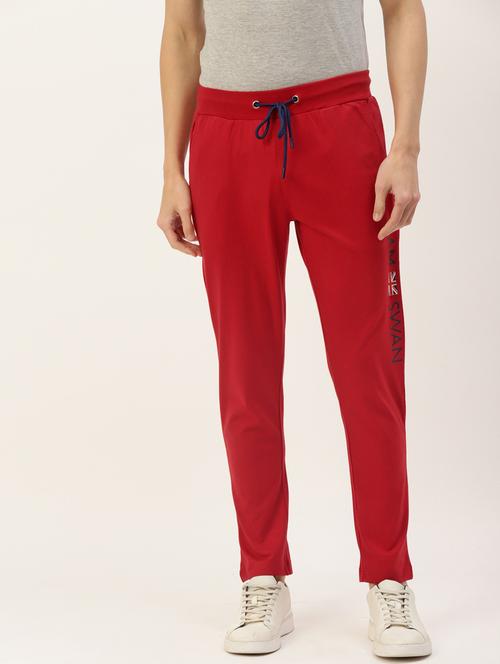 red solid joggers track pant - 18223720 - Very Small Image - 1