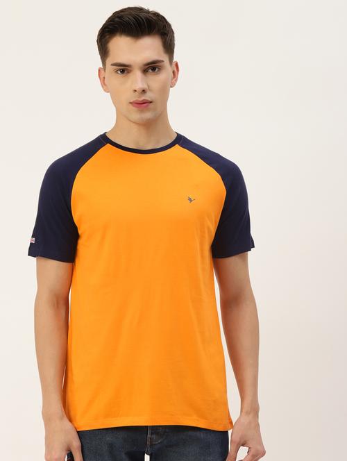 yellow color-blocked t-shirt - 18223856 - Very Small Image - 1