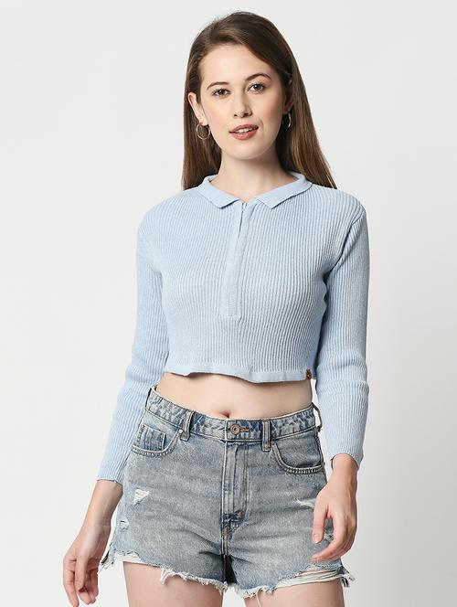 long sleeved solid top - 18224384 - Very Small Image - 1
