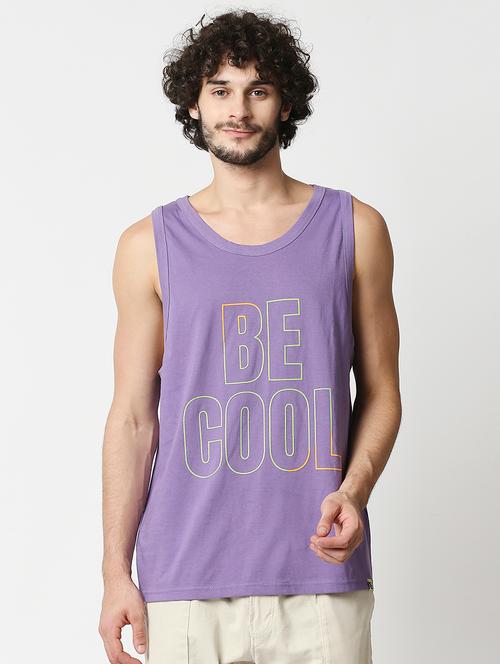 purple chest-printed vest - 18224545 - Very Small Image - 1