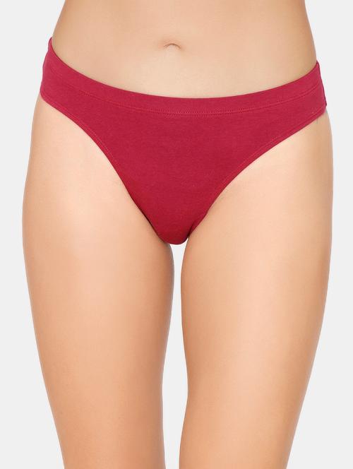 red solid thongs panty - 18224672 - Very Small Image - 1