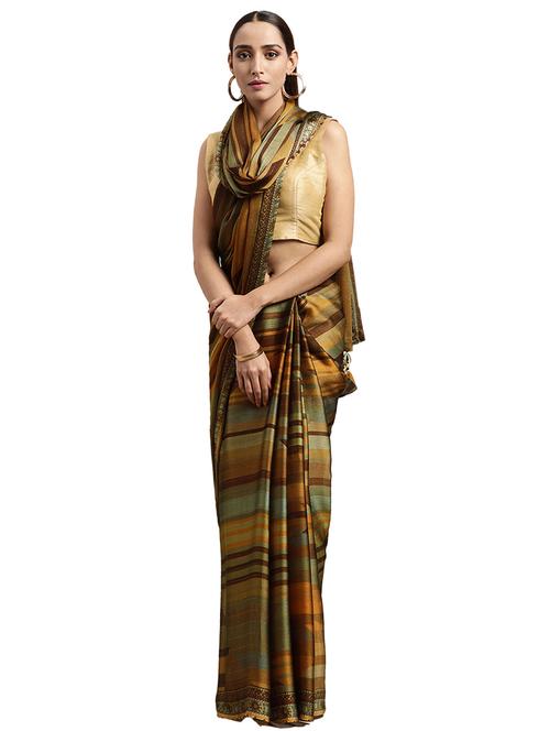 multi colored chiffon printed saree with blouse - 18225502 - Very Small Image - 1