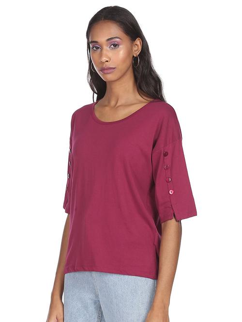 round neck solid tee - 18225761 - Very Small Image - 1
