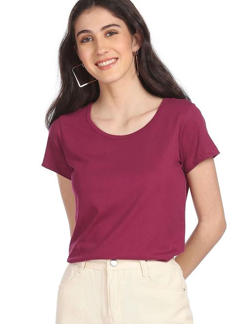 round neck solid tee - 18225776 - Very Small Image - 1